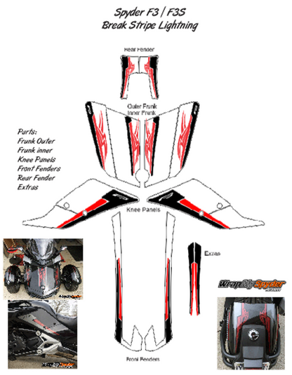 F3 Racing Stripe Kit - Break Stripe Lightning