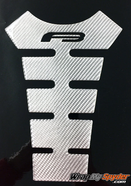Spyder F3 Silver carbon fiber tank protector