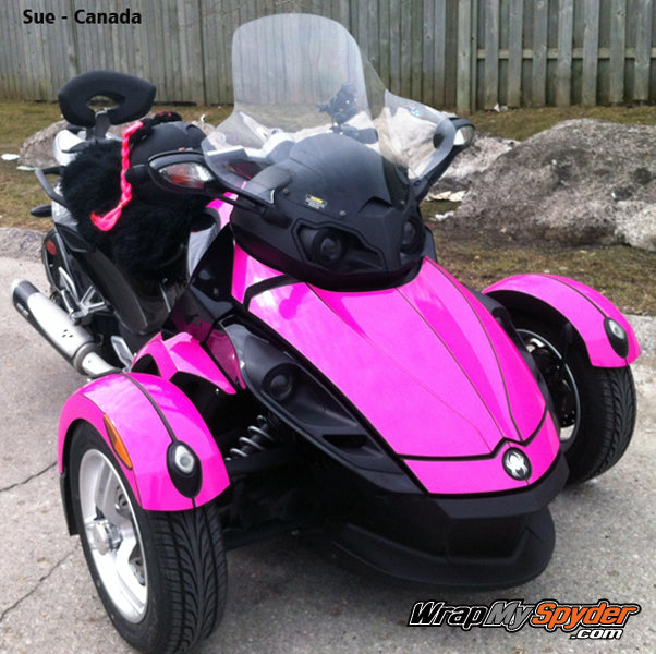 Can-am Spyder solid Pink Pre-cut partial wrap kit for Spyder RS, GS, RS-S, ST