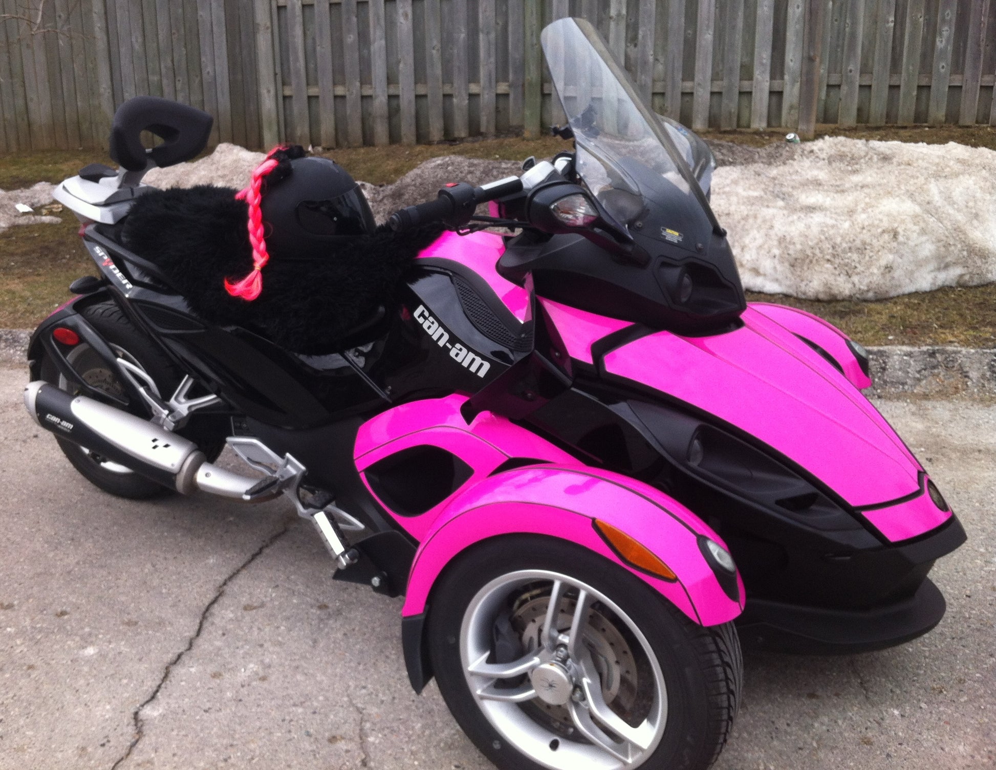 Can-am Spyder solid Pink Pre-cut partial wrap kit for Spyder RS, GS, RS-S, ST