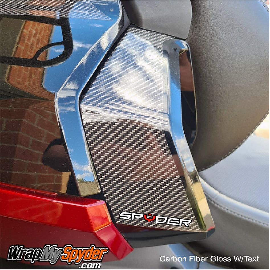 Spyder RT Top Speaker Insert Gloss Digital Carbon Fiber with Spyder Text