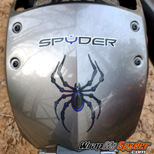 Spider-decal-for-Can-am-Spyder-Bellerdine-small-Purple-with-optional-Spyder-text