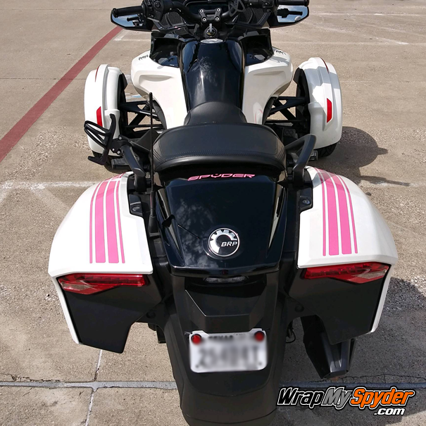 BRP Can-am Spyder-F3-GT-Saddle Bag Racing-Stripes-Bubble-Gum-Pink