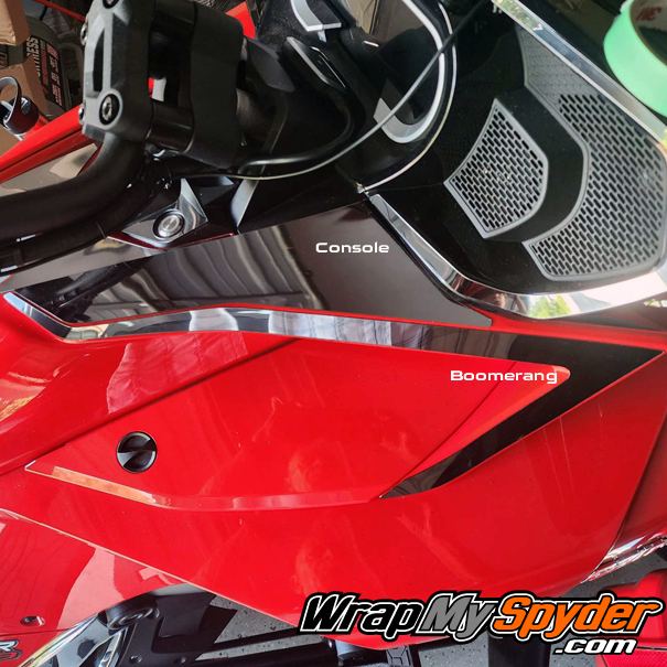 Can-am Spyder-F3 Touring or Limited-PVC-Chrome-Boomerang-and-Console-panels