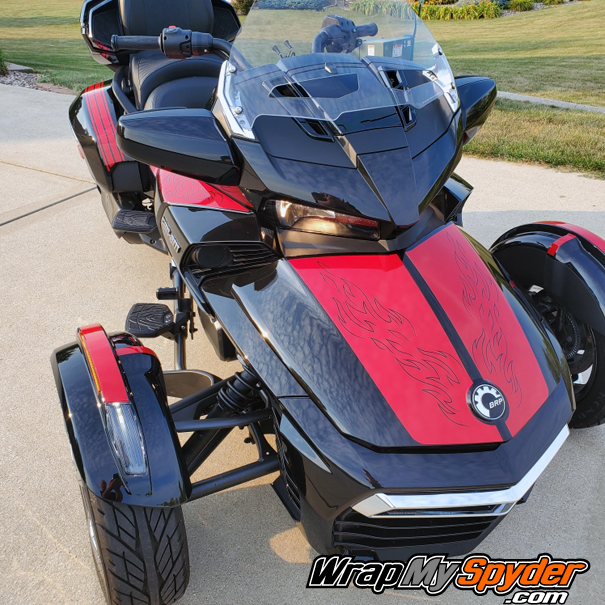 Spyder-F3- Le Mans Torch Frunk Racing Stripe kit