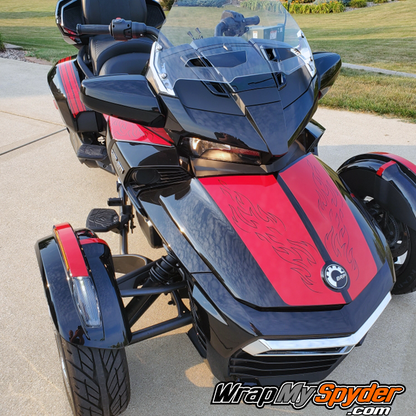 Spyder-F3- Le Mans Torch Frunk Racing Stripe kit