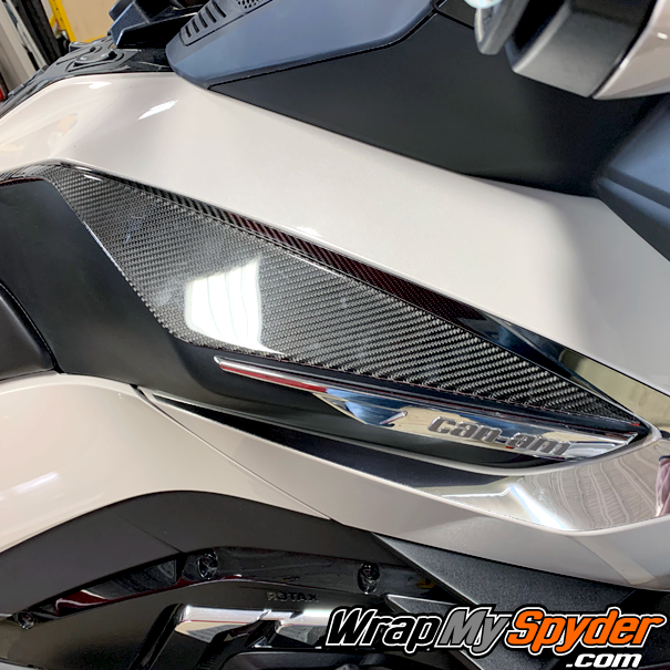 Upper Side Fairing Accent Kit Domed Real Carbon
