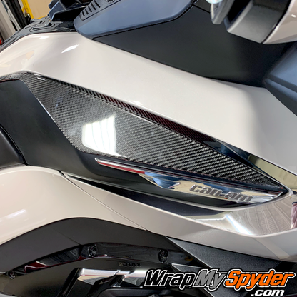 Upper Side Fairing Accent Kit Domed Real Carbon