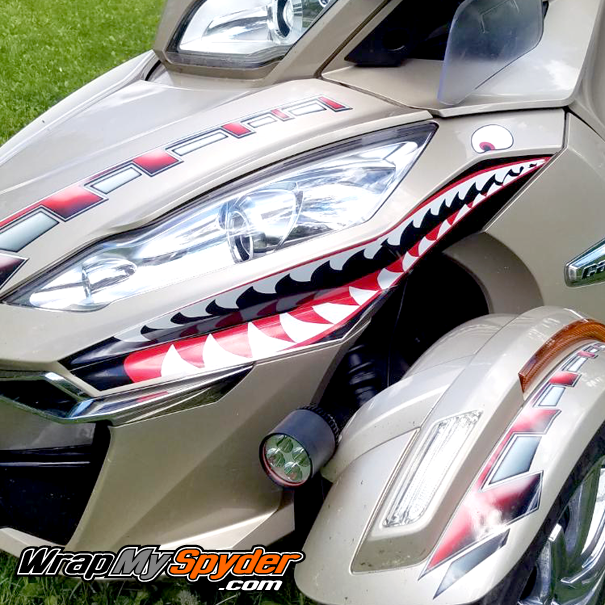 BRP Can am Spyder-Teeth shark face P40 decal set