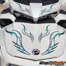Teal--Aqua-color-Barbwire-101-Can-am-Spyder-graphics-kit