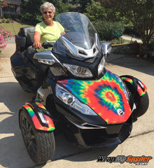 Tie Dye Can am Spyder RT wrap for frunk and fenders