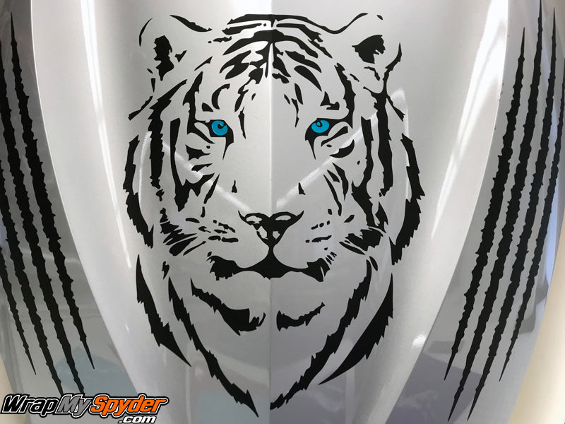 BRP Can-am Spyder Tiger-head-decal kit. for all model Spyders.