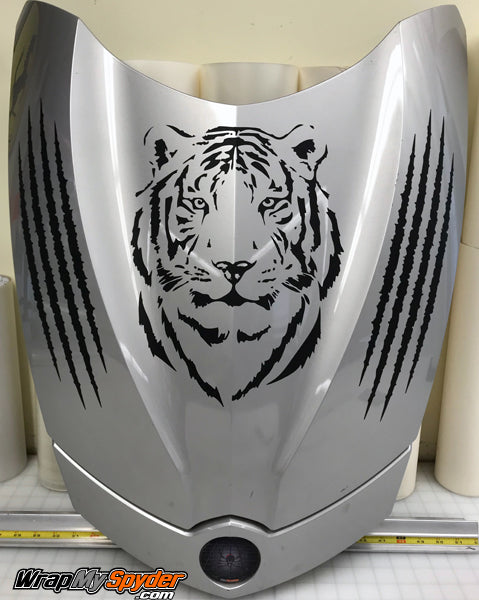 Can-am Spyder Tiger-head-decal kit. for all model Spyders