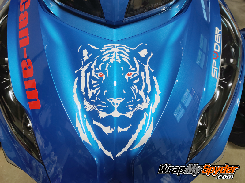 RP Can-am Spyder Tiger head decal for front trunk