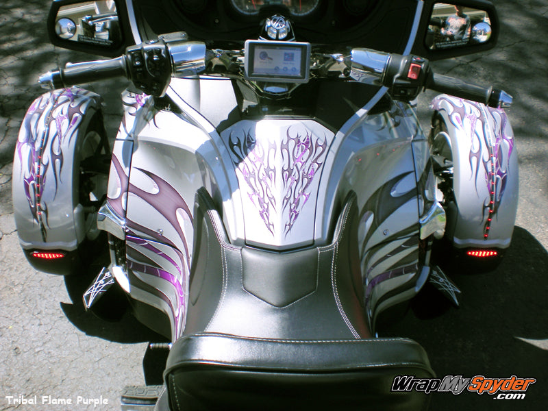 Purple Tribal Flame Graphics Kit