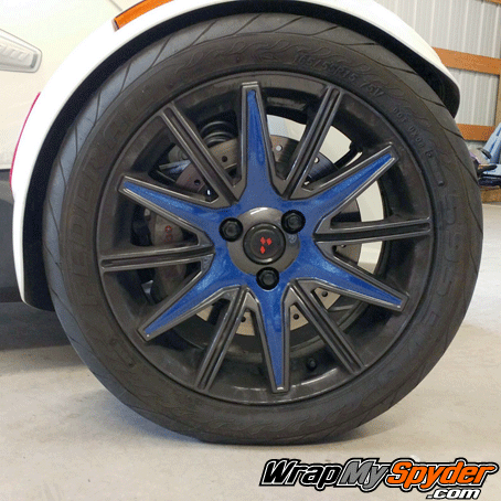 Spyder RT 15" 12 spoke Wheel kit Ultra-Metallic-Blue