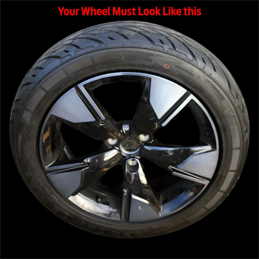 Your F3 Wheel must look like this. Wheel comes Black with Machined finish or all Black.