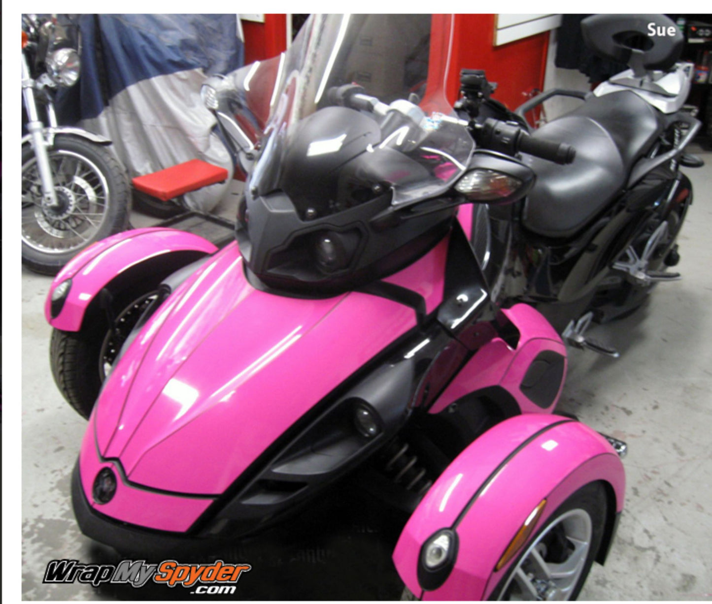 Can-am Spyder solid Pink Pre-cut partial wrap kit for Spyder RS, GS, RS-S, ST