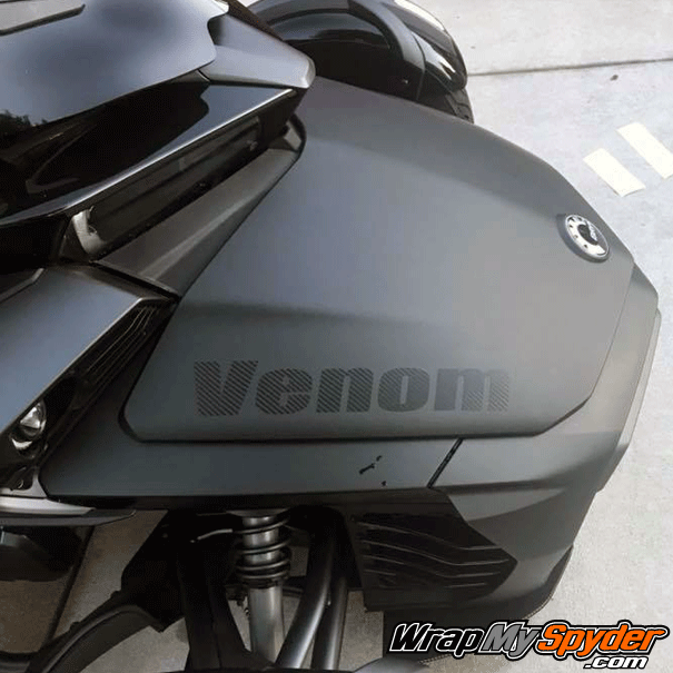 Venom-Frunk-decal textured carbon fiber Black