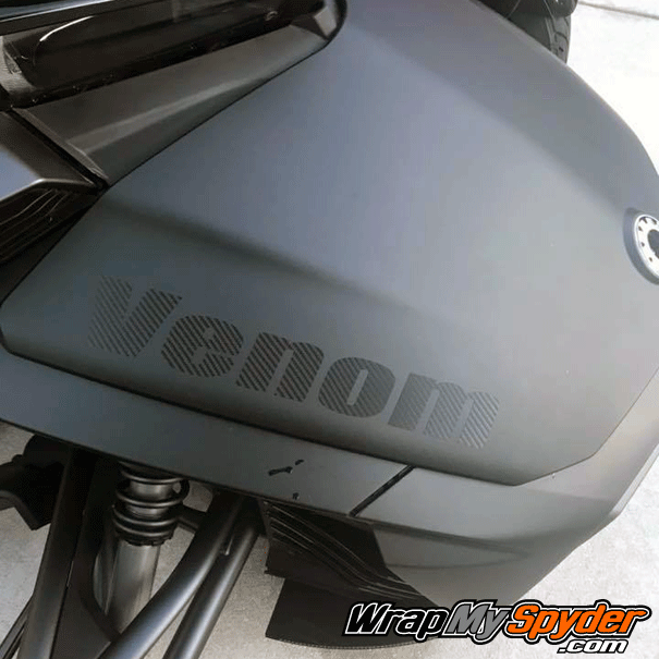 Venom-Frunk-decal textured carbon fiber Black
