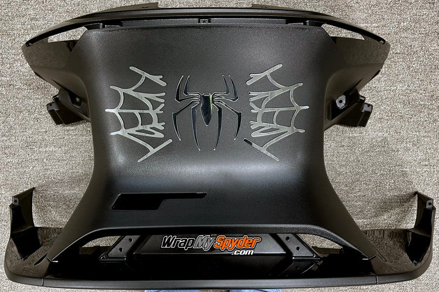 Chrome Webs with spider 3 piece kit. Place as desired