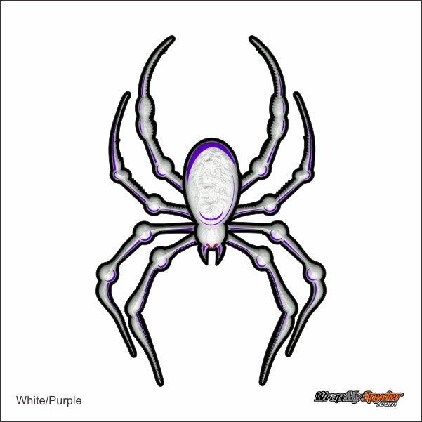 Bellerdine Spider White-Purple vinyl decal