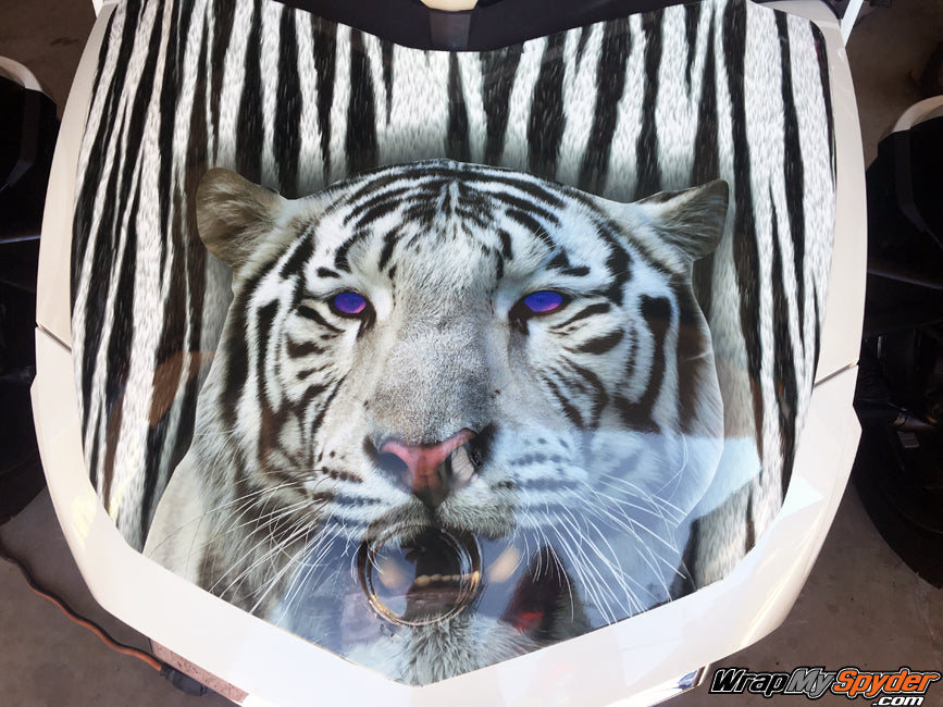 White Tiger F3 Frunk wrap close view