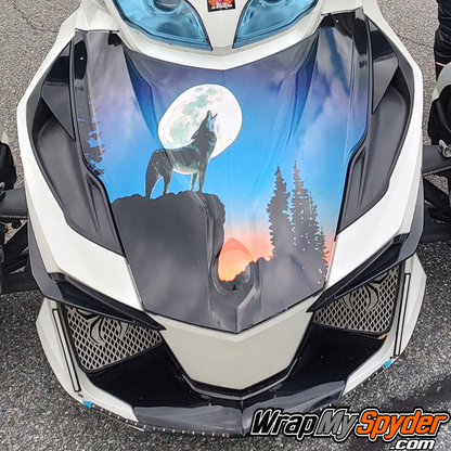 Wolf-Cry-vinyl-frunk-wrap-for-can-am-Spyder-motorcycles-all-models