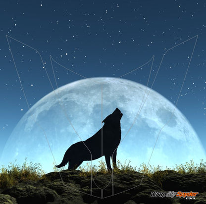 Wolf Moon Frunk wrap shown with outline