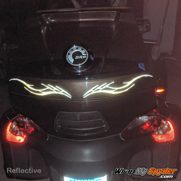 Barbwire-lightning Yellow Reflective Spyder RT graphics kit.