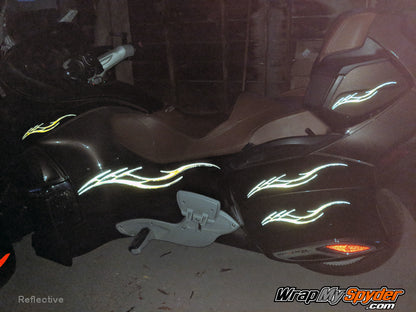 Barbwire-lightning Yellow Reflective Spyder RT graphics kit.