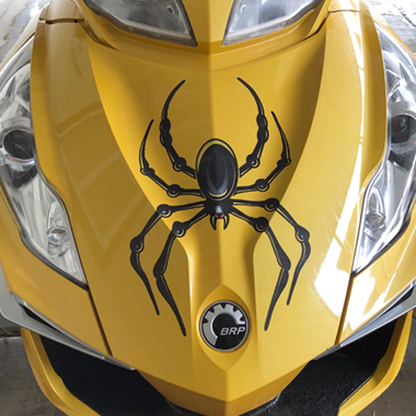 BRP Can-am Spyder Yellow Black Bellerdine spider decal