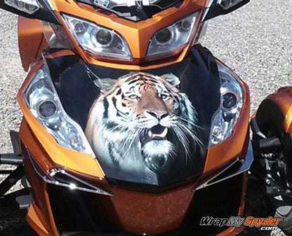 Yellow Tiger Frunk wrap for all Spyder models
