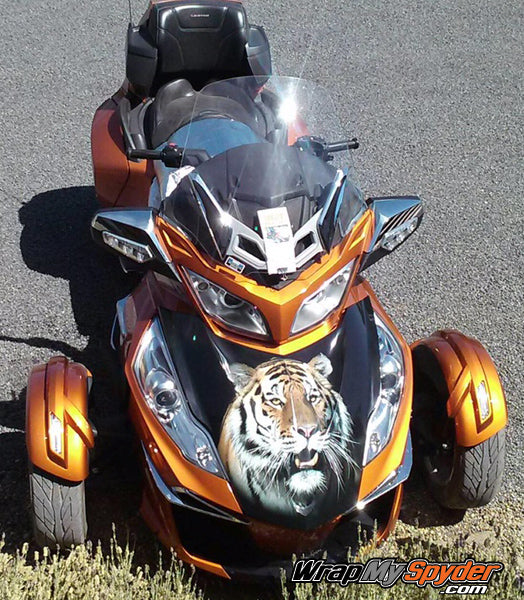 Yellow Tiger Frunk wrap for BRP can am Spyders