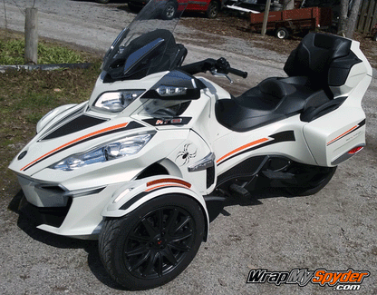 Spyder RT Break Stripe kit Black reflective and Orange