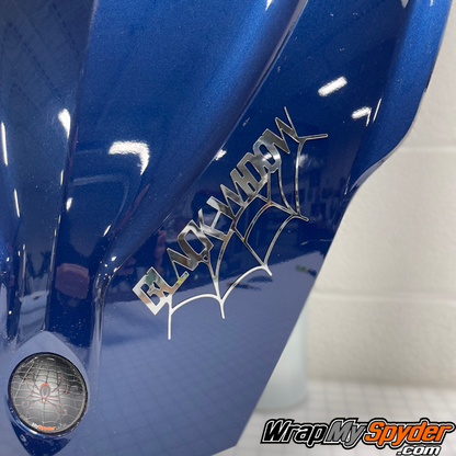 chrome-Blackwidow-emblem-web-for-can-am-spyders-fits-all-models-place-as-desired