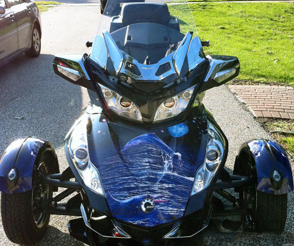 Dolphin in Moonlight Frunk Wrap For Your Spyder Motorcycle. – WrapMySpyder