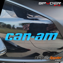 Can-am Spyder f3 vinyl text overlay for side panel emblems