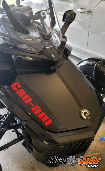 Red Can-am Frunk Text for all models Can-am Spyder