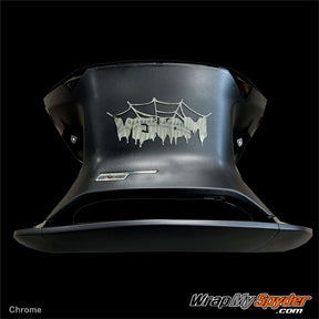 Chrome venom emblem for can-am Spyders can be placed anywhere on the bike