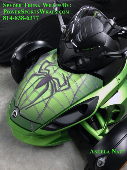 Frunk Wrap - Green Spidy on Web