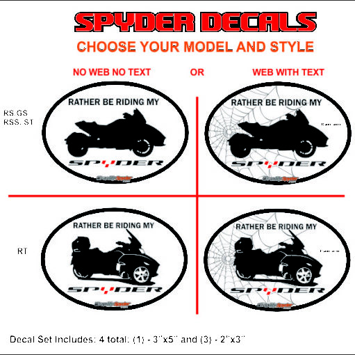 Rather Be Riding My Spyder Decal Set