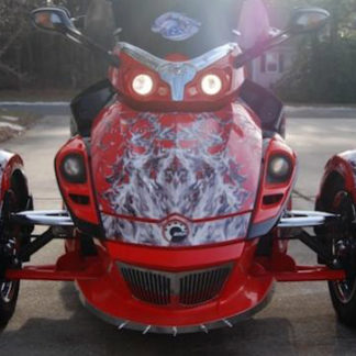 Silver Red Flames