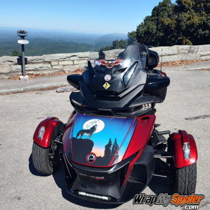 Wolf-Cry-frunk-wrap-on-2020+-Spyder-RT-Limited-available-for-all-models