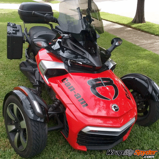 F3-Fang frunk kit Black-Gray with optional Can-am frunk text