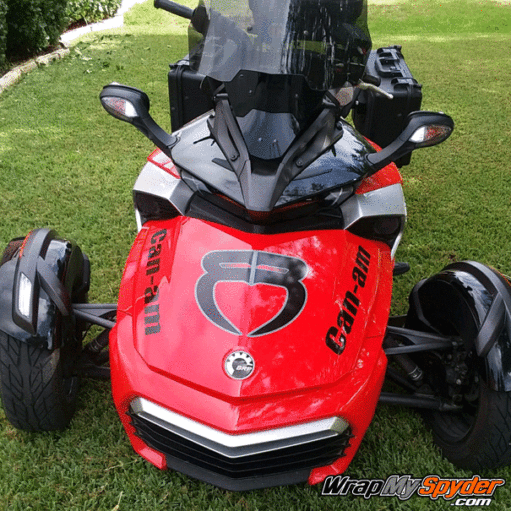 F3-Fang frunk kit Black-Gray with optional Can-am frunk text