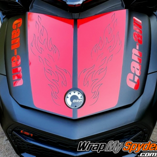 Spyder-F3-Le-Mans-Torch-kit-in-Red-with-optional-Can-am-frunk-text