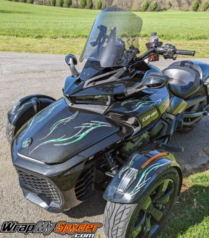 BRP-Can-am-Spyder-decal-set-Barbwire-101-Teal-Aqua-color-multi-piece-graphcis-kit-for-all-model-Spyders