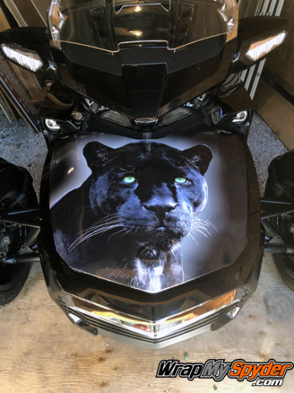 BRP Can-am Black-Panther-full frunk wrap on spyder F3