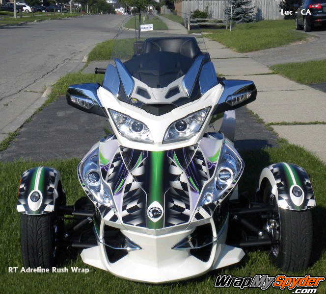 CANAM SPYDER VINYL WRAP, BRP, Motorcycle decal kits, SPYDER DECALS